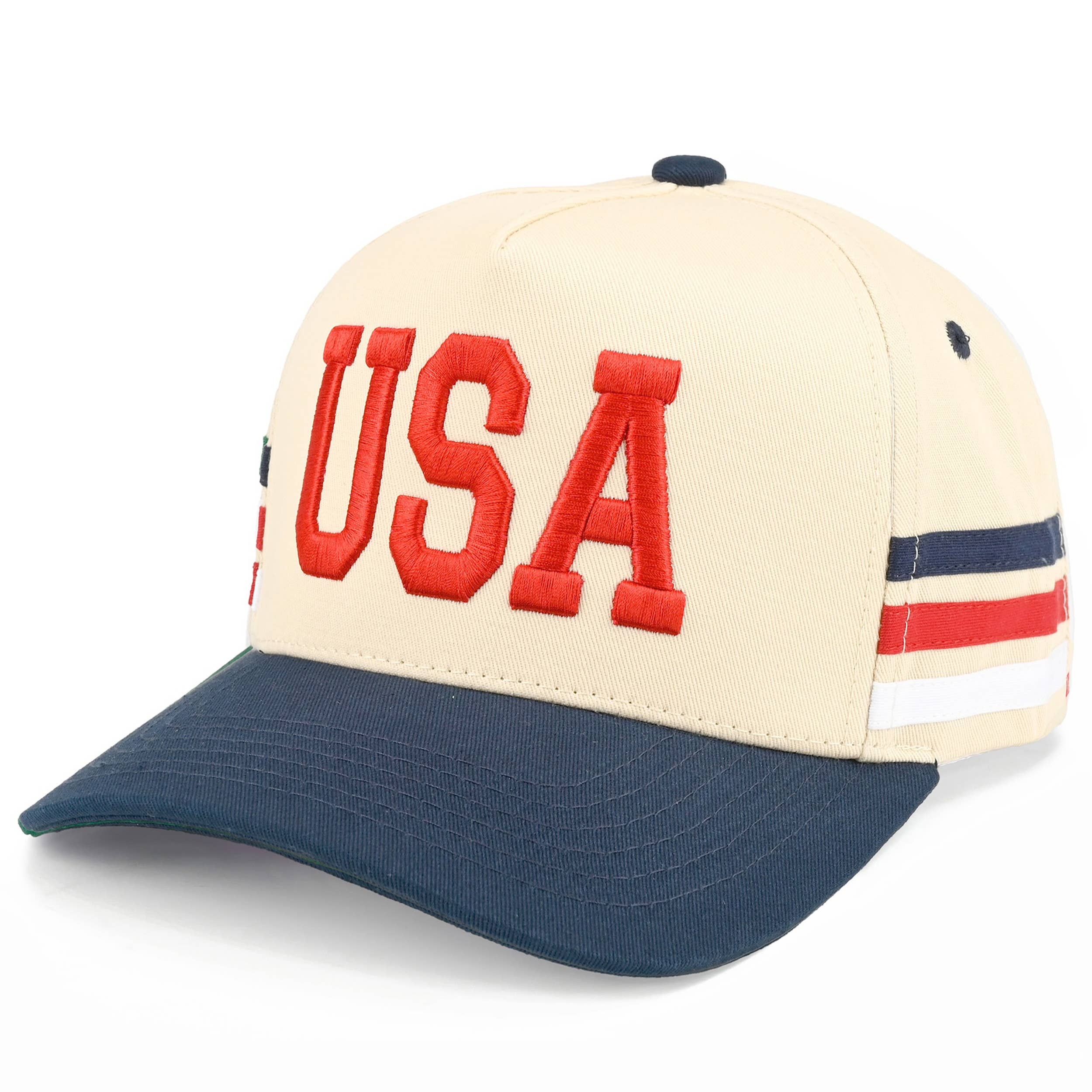 C.C 3 Lines Flag Letter on Two Tone Trucker Hat