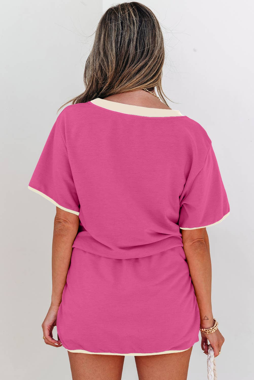 Colorblock Drop Shoulder T Shirt & Skort Set | S-XL & 1X-4X