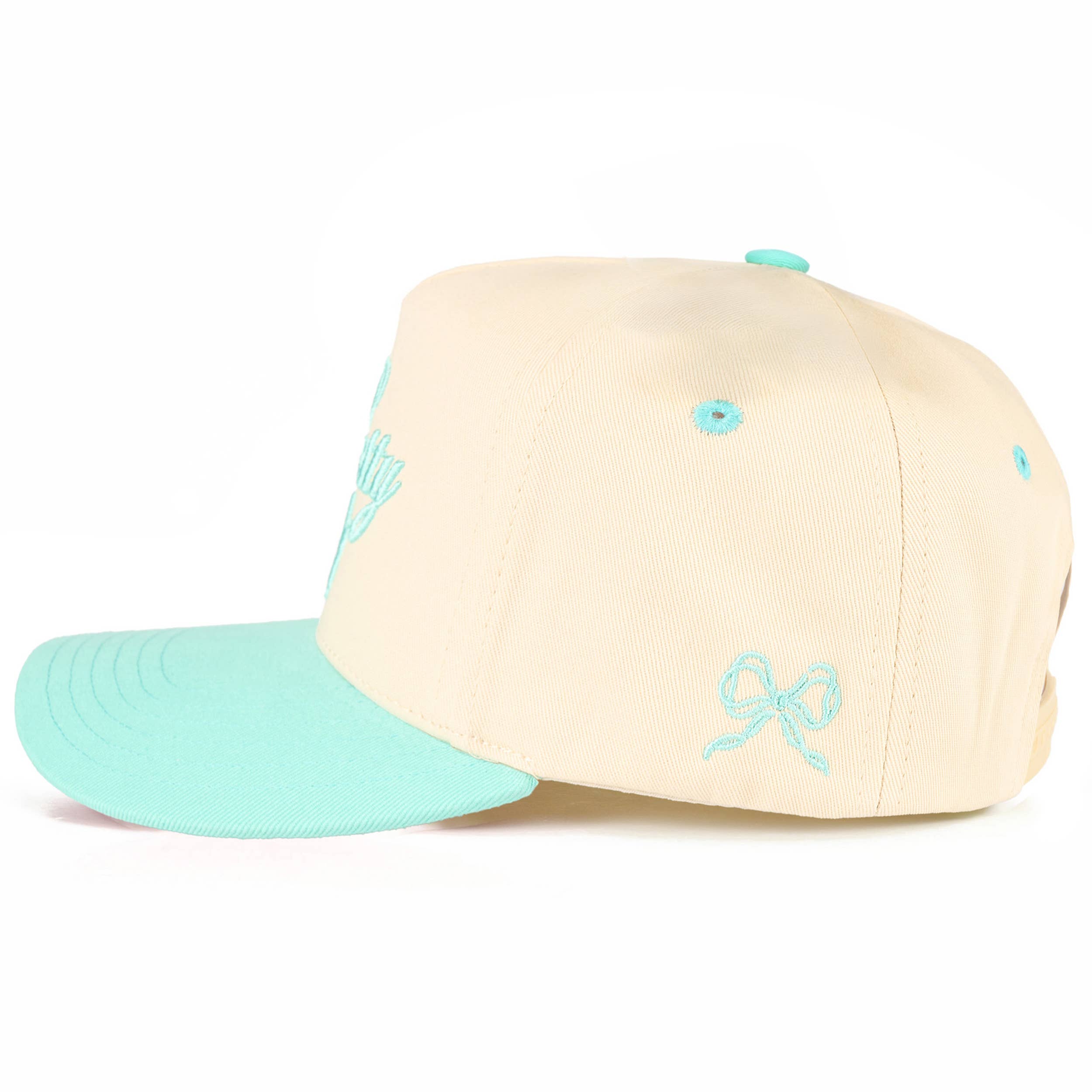 C.C TOO PRETTY TO WORK Letter Two Tone Trucker Hat