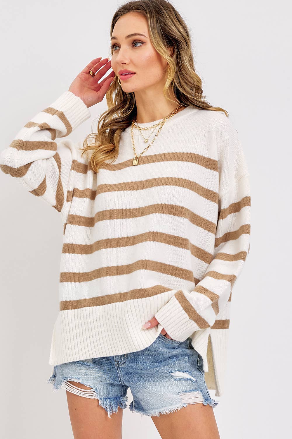 Striped Knit Sweater