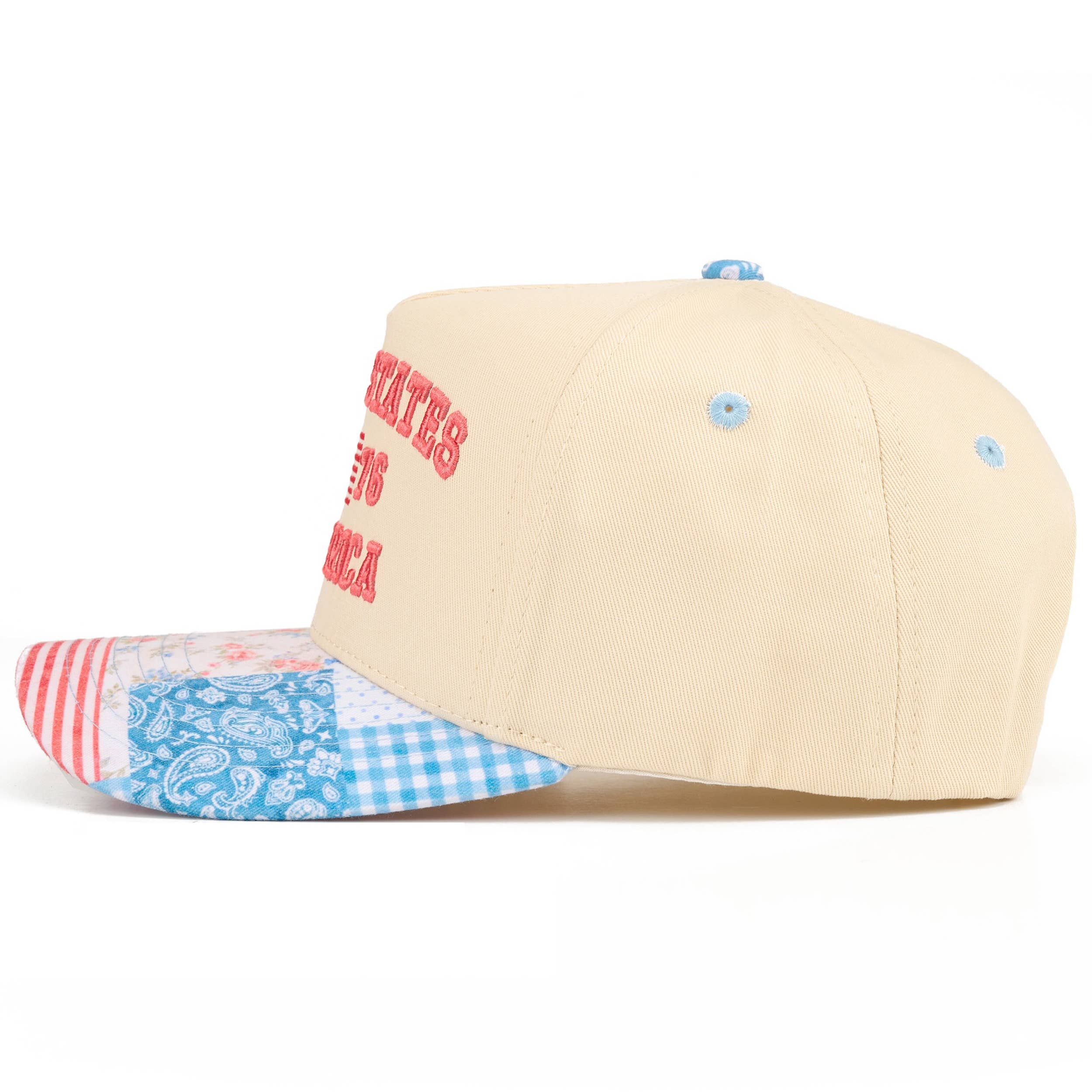 C.C UNITED STATES 1776 Letter on Two Tone Trucker Hat