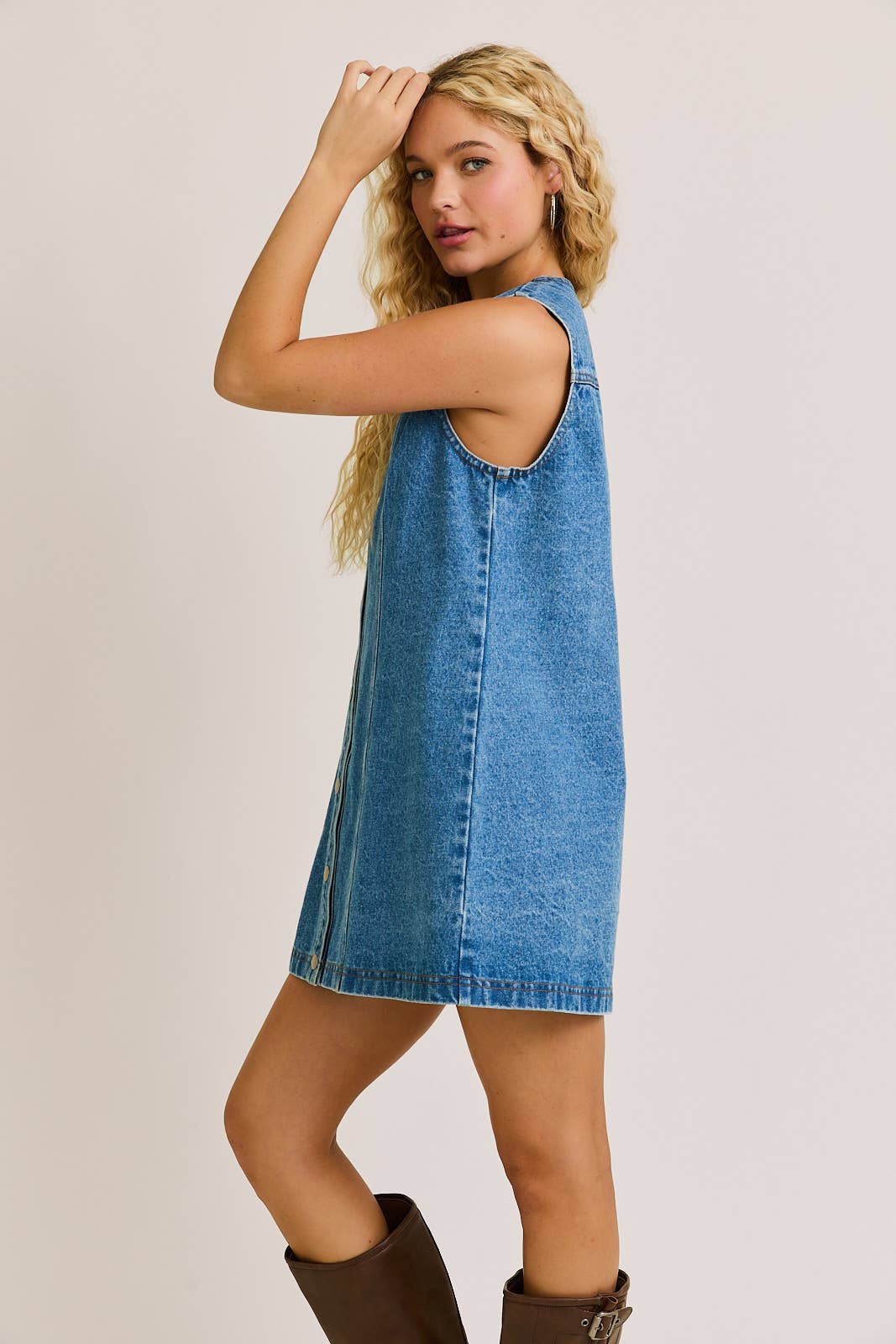 Button Down Denim Dress