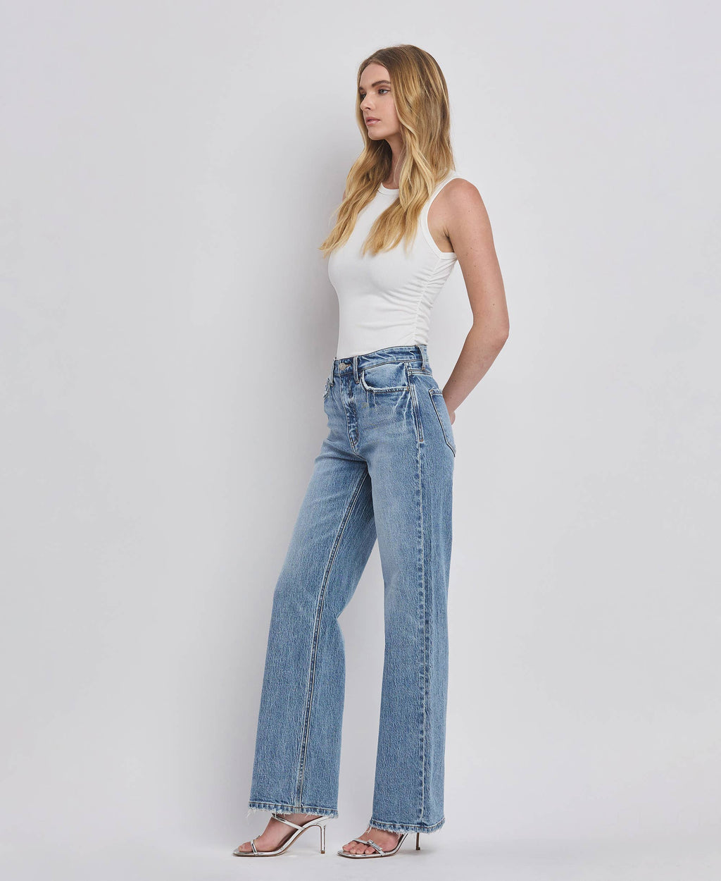 90'S Super High Rise Wide Jean
