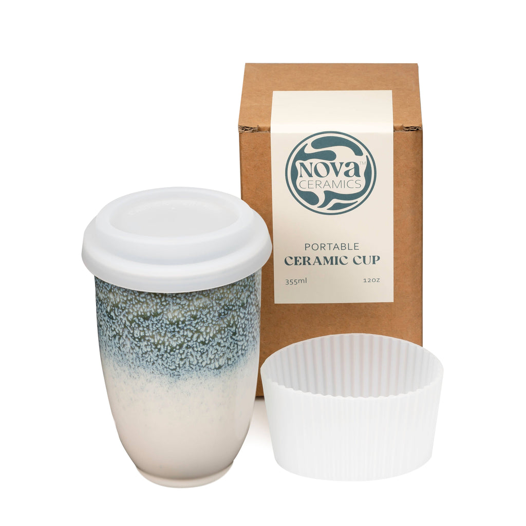 Glacier Ceramic Travel Cup 12oz | Reusable Coffee Cup