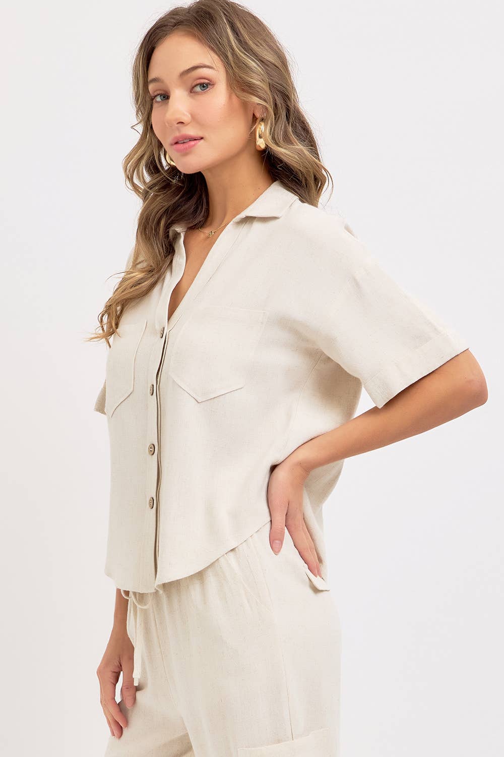 Linen Button Down