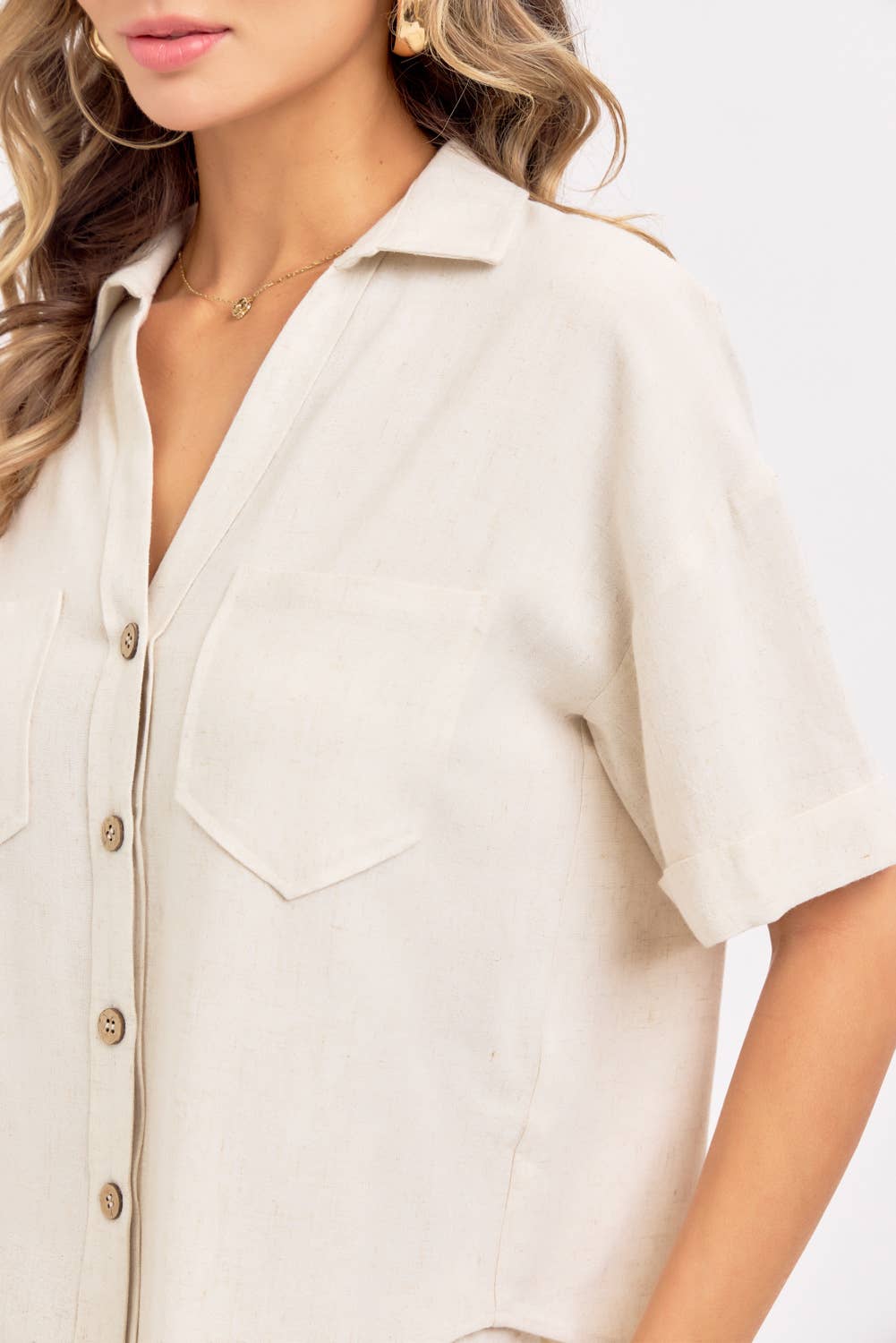 Linen Button Down