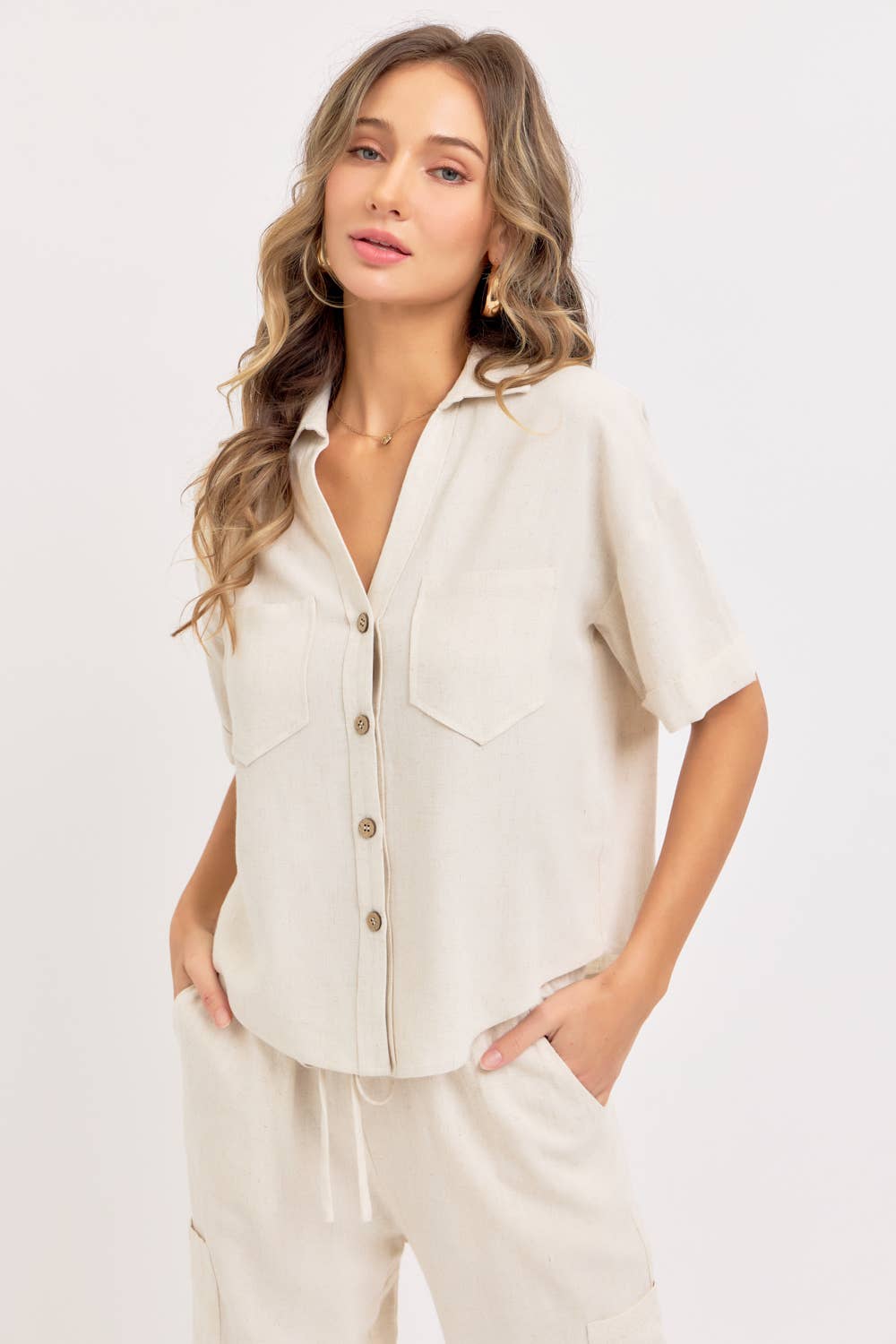 Linen Button Down
