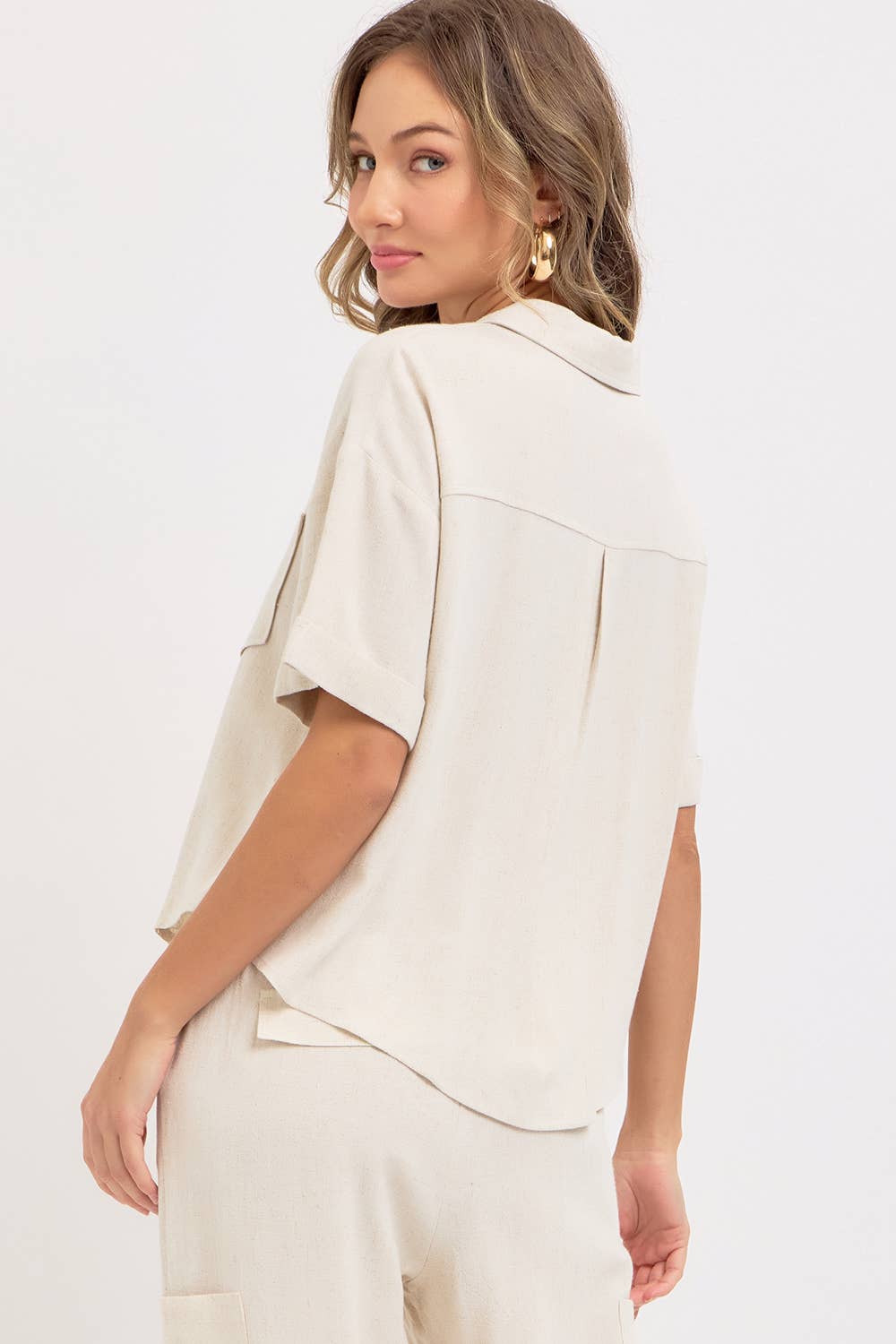 Linen Button Down