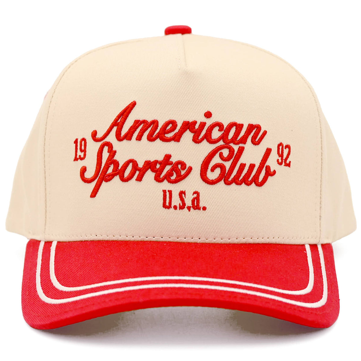 C.C AMERICAN SPORTS CLUB Letter Two Tone Trucker Cap