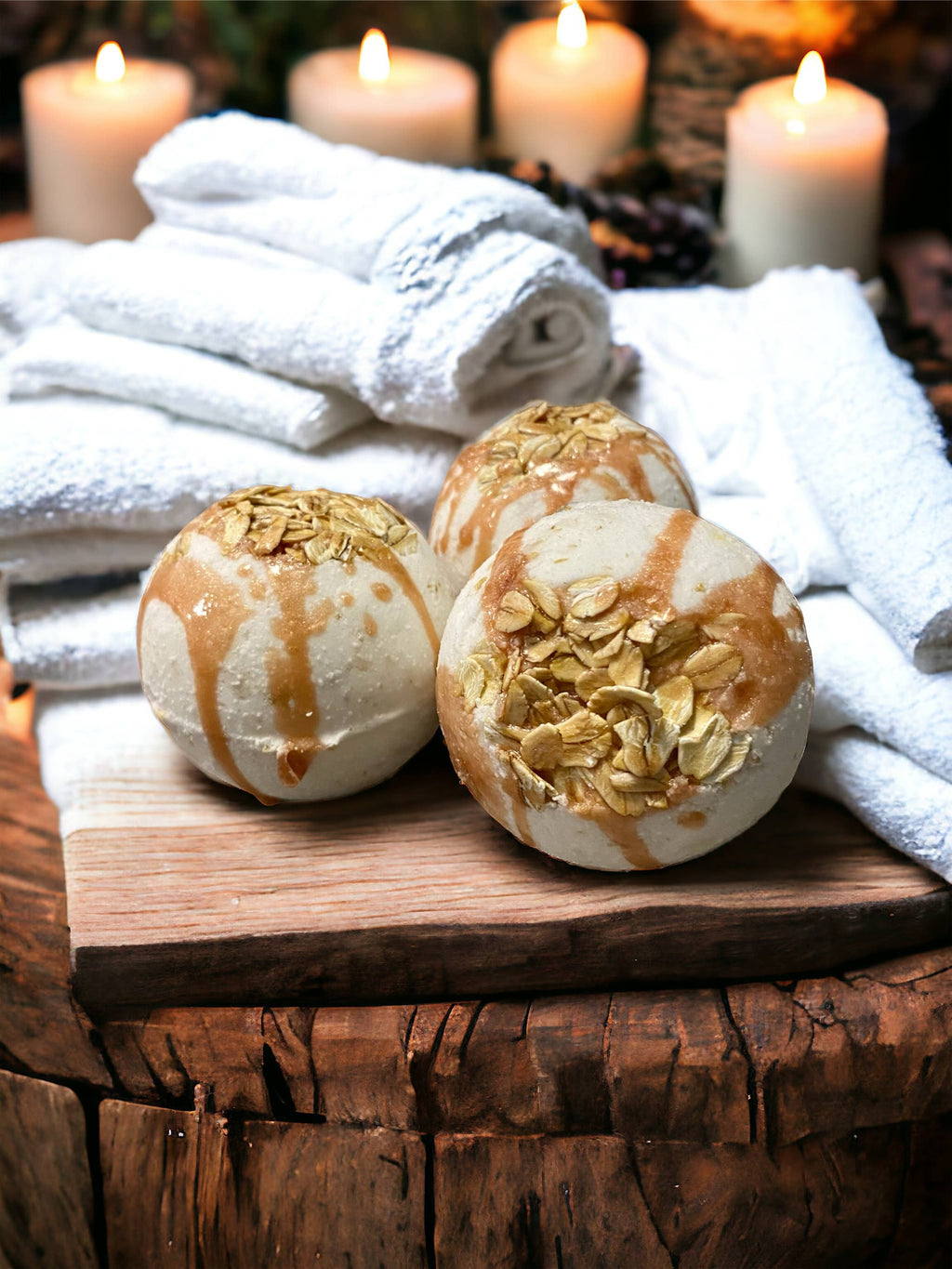 Oatmeal and Milk Bath Bomb - All natural, soothing bath bomb