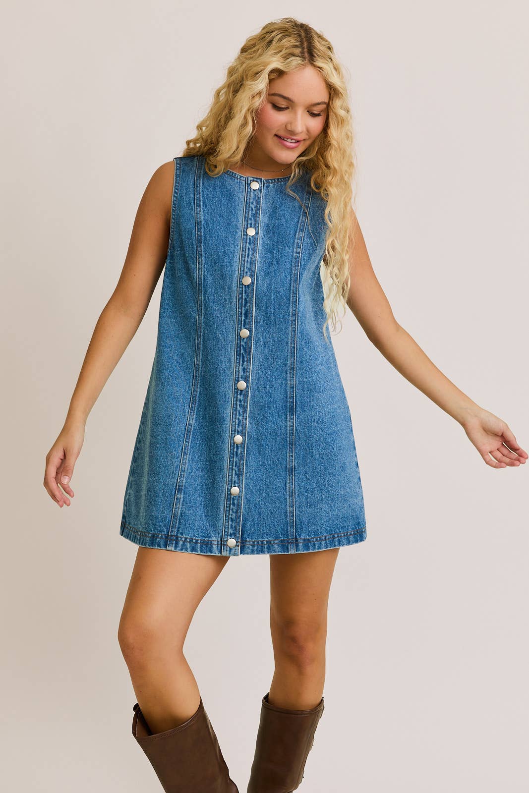 Button Down Denim Dress