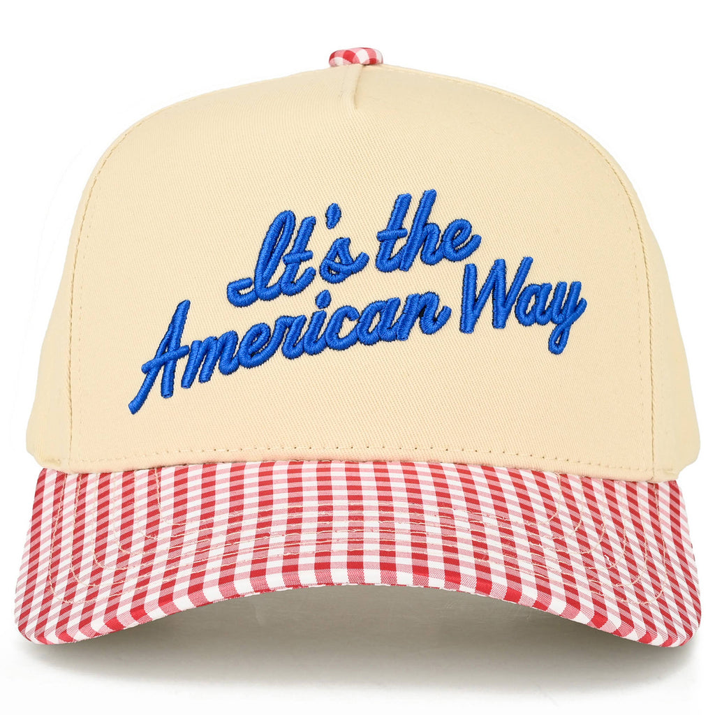 C.C IT'S THE AMERICAN WAY Letter Two Tone Trucker Hat