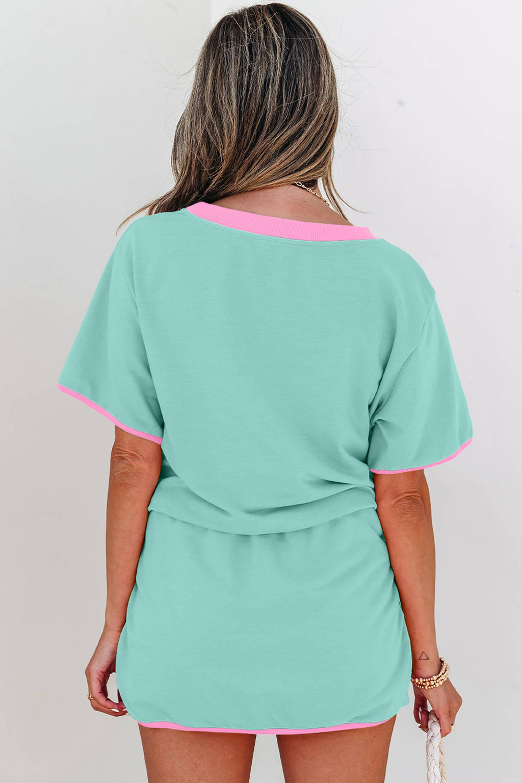 Colorblock Drop Shoulder T Shirt & Skort Set | S-XL & 1X-4X
