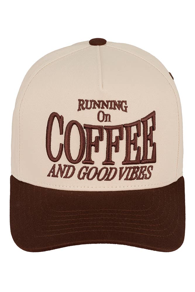 RUNNING ON COFFEE AND GOOD VIBES Trucker Cap