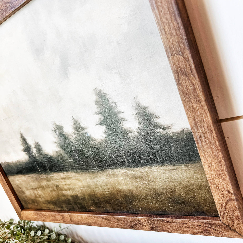 Rustic Tree Landscape Wood Sign