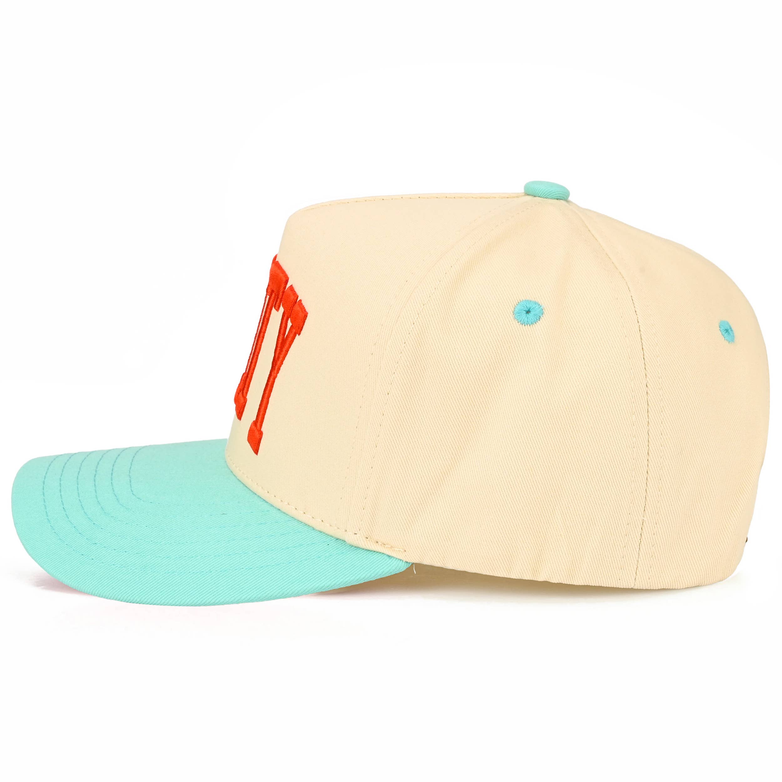 C.C SALTY Letter Embroidered Two Tone Trucker Hat